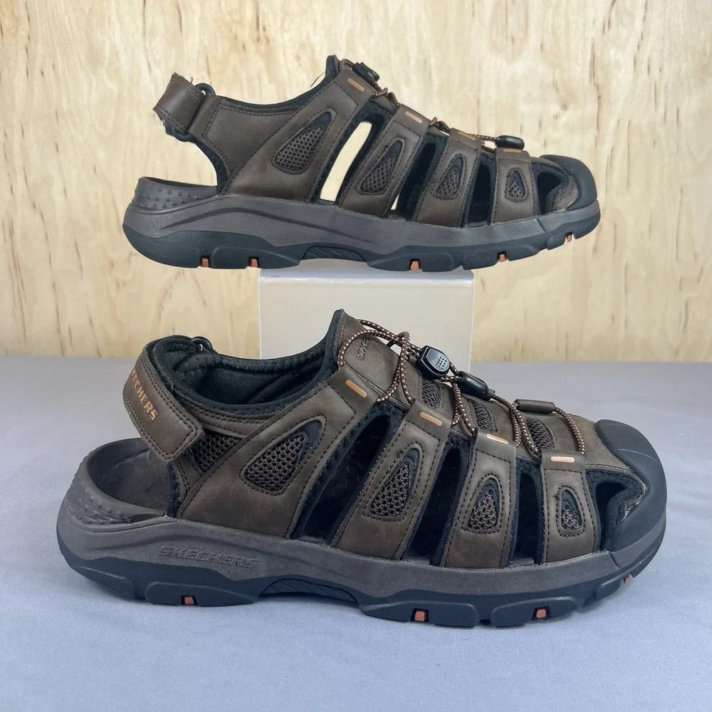 Skechers Relaxed Fit Men's Water Hiking Shoes Size 9 Brown SN204111 Used